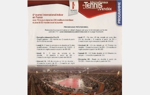 Programme des Internationaux de Tennis de Vendée