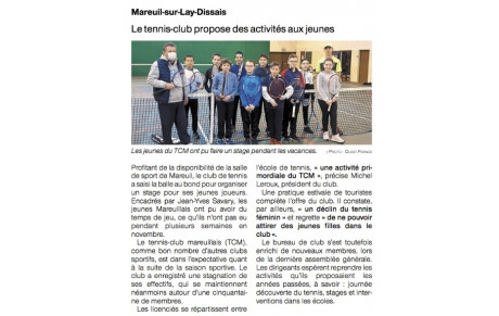 Ecole de Tennis pendant les vacances